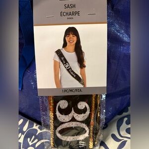 30th Birthday Black and Gold Celebration Sash